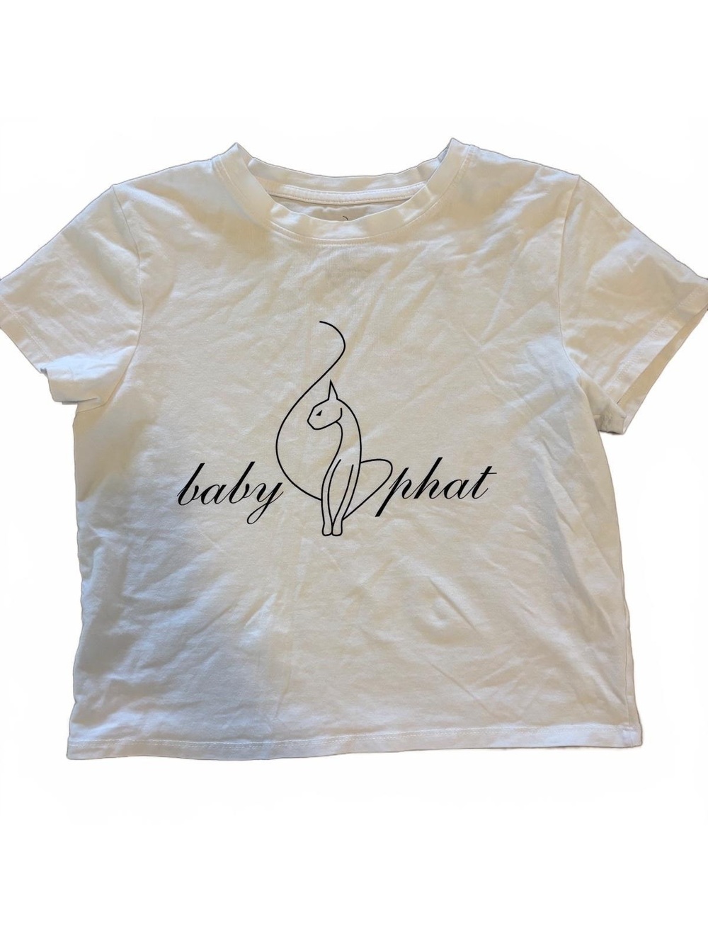 American Vintage Baby Phat Graphic Tee White Minimalist T-Shirt Size M